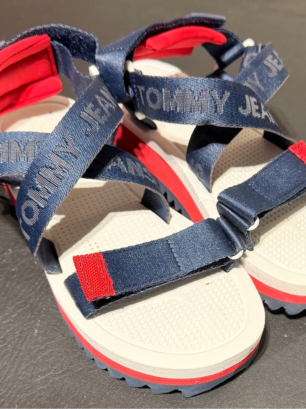 Tommy Hilfiger Kids Navy & Red Strappy Sport Sandals